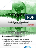 Constraints On International Marketing