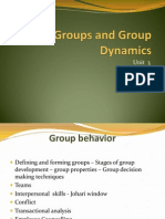 Unit 3 Groups and Group Dynamics