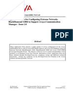 Application Notes For Configuring Extreme Networks Blackdiamond 12804 To Support Avaya Communication Manager - Issue 1.0