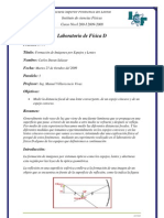 Formacion de Imagenes Por Espejos y Lentes