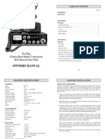 Owners Manual: Two Way Citizens Band Mobile Transceiver With Starlite Face Plate