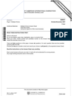 University of Cambridge International Examinations General Certificate of Education Ordinary Level