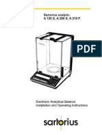 Satorius A210P Balance Users Manual