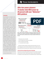 Ultra-Low-Power Pioneers: TI Slashes Total MCU Power by 50 Percent With New "Wolverine" MCU Platform