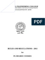 National Engineering College: Rules and Regulations - 2011