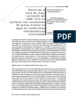 Transferencia de Masa Sobre La Coorocion Del Acero