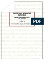 Enterprise Resource Planning: Erp Modules and Their Applications 1/30/2012