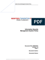 ISMS04001 Information Security Management System Policy V1R0 Draft 1