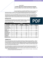 The Final Frontier A SAS Approach To Data Envelopment Analysis