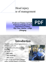 Head Injury Outline of Management C