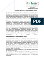 Síntesis Sobre El Lucro en La Universidad Santo Tomás