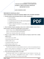 Satellite Communication Two Marks Question and Answers-2012-2013