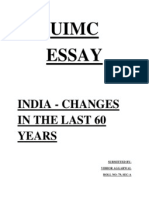 Changes in India in The Past Sixty