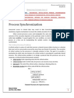 OS Process Synchronization, Deadlocks