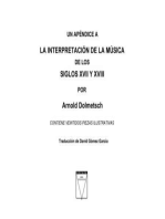 Un apéndice a la interpretación de la música de los siglos XVII y XVIII: Contiene veintidos piezas ilustrativas