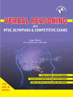 Verbal Reasoning: For NTSE, olympiads & competitive exams