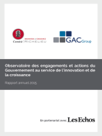 Observatoire des engagements et actions du Gouvernement au service de l'innovation et de la croissance: Rapport annuel 2015