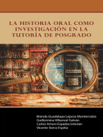 La Historia Oral Como Investigación En La Tutoría De Posgrado