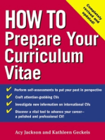 How to Prepare Your Curriculum Vitae