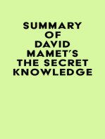 Summary of David Mamet's The Secret Knowledge