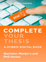 Complete Your Thesis: A hybrid digital book Bachelor, Master’s and PhD Theses