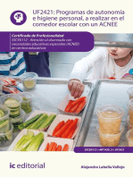 Programas de autonomía e higiene personal, a realizar en el comedor escolar con un ACNEE. SSCE0112