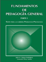 Fundamentos de Pedagogía General Parte I: Texto para la carrera pedagogía-psicología