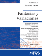 Fantasías y variaciones: De Maestros Holandeses del siglo XVII para flauta dulce, traversa o violín