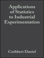 Applications of Statistics to Industrial Experimentation