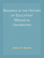 Readings in the History of Education
Mediaeval Universities