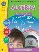 Algebra - Task & Drill Sheets Gr. 6-8