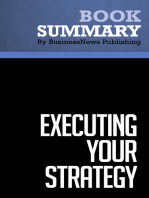 Summary: Executing Your Strategy: Review and Analysis of Morgan, Levitt and Malek's Book