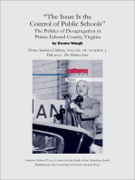 The Issue Is the Control of Public Schools": The Politics of Desegregation in Prince Edward County, Virginia: An article from Southern Cultures 18:3, Fall 2012: The Politics Issue