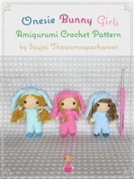 Onesie Bunny Girls Amigurumi Crochet Pattern