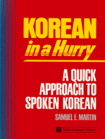 Korean in a Hurry: A Quick Approach to Spoken Korean