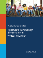 A Study Guide for Richard Brinsley Sheridan's "The Rivals"