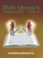 Holy Quran’S Judgement – Part 1: (English Translation of the Book “Thirukkuran Theerpu – Part 1”Tamil)