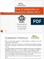 Internship Project On Dealers Level of Satisfaction On OCL Cement