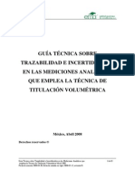 Calculo de Incertidumbre - Determinacion de Cloruros Por Volumetria