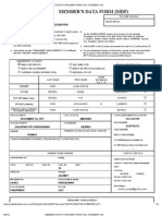 Member's Data Form (MDF) Print (No912253051110