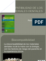 Biocompatibilidad de Los Materiales Dentales1