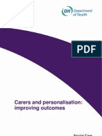 Carers and Personalisation - Improving Outcomes