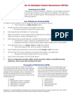 The One Page Guide To Multiple Choice Questions (MCQS) : Anatomy of An MCQ