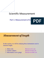 Scientific Measurement: Part 1: Measurement of Length