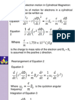 Hull Cut Off Equation Electron Motion in Cylindrical Magnetron