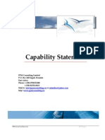 Capability Statement For PPM Consulting Limited