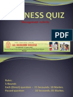 Business Quiz Mba-Mcom