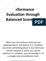 Performance Evaluation Through Balanced Scorecard