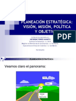 PLANEACION ESTRATEGICA. Mision Vision Politica Objetivos