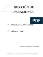 Programación Lineal y PERT. DO